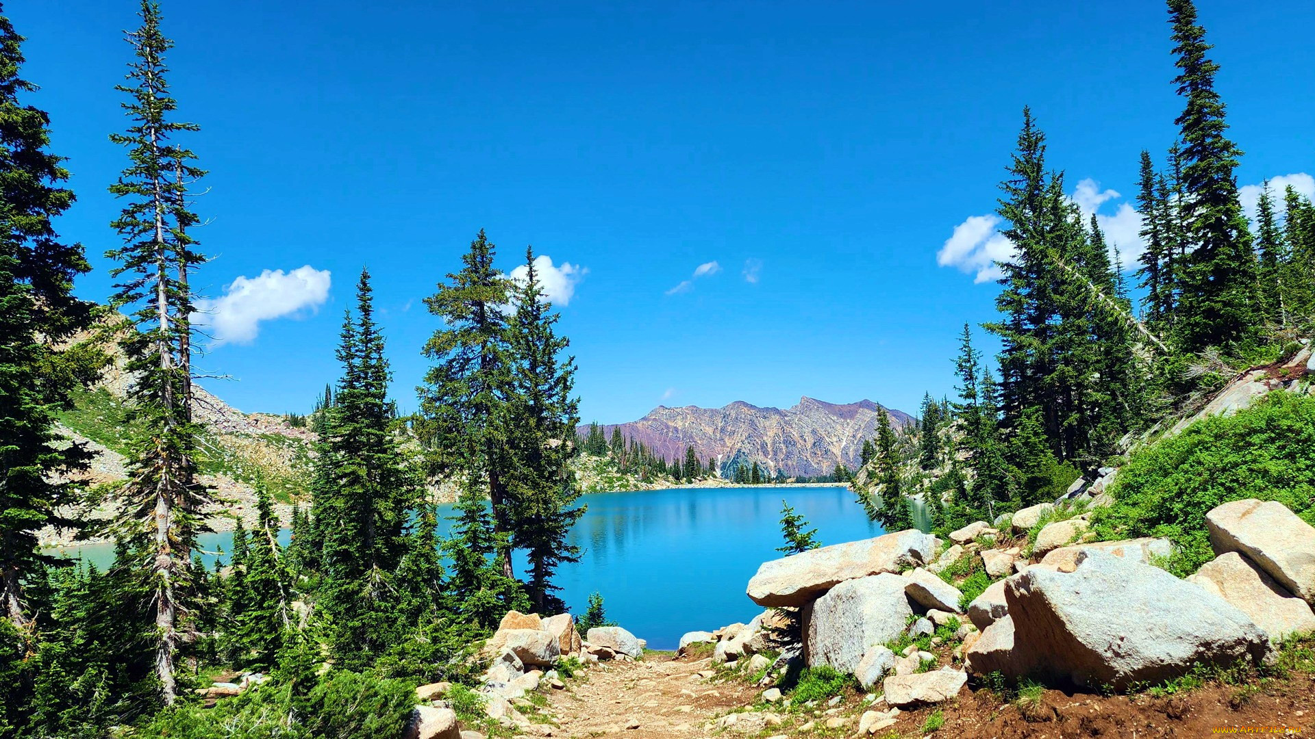 Обои White Pine Lake,Utah Природа Реки/Озера, обои для рабочего стола ...